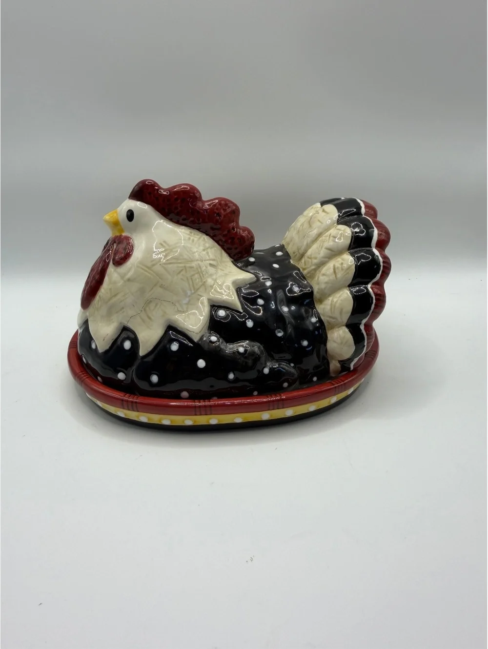 Price and Plympton Ceramic Chicken Covered Dish with Base